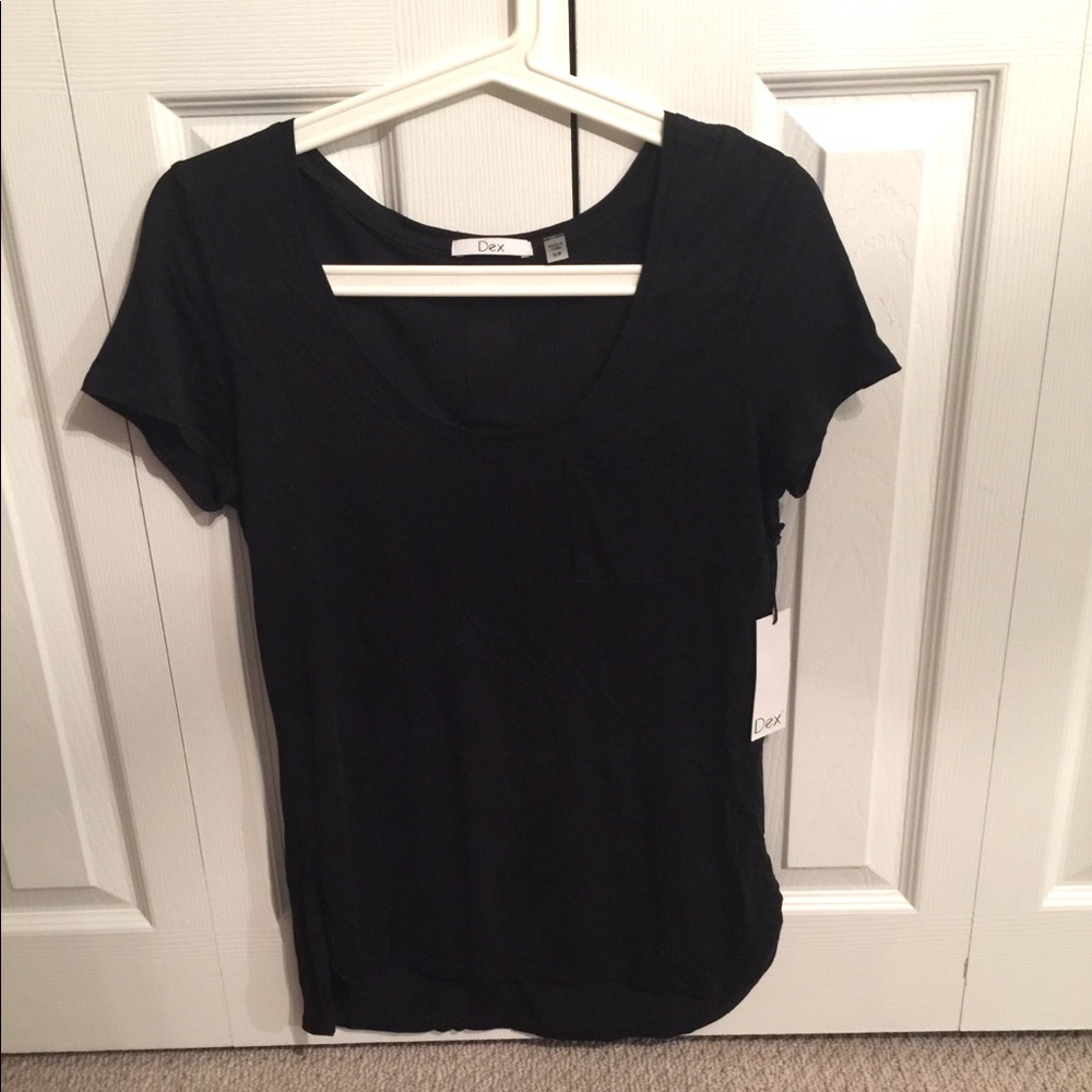 NWT Dex Black pocket t shirt size S